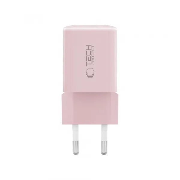 TECH-PROTECT NCM33W Sieťová nabíjačka 1x USB-C 1x USB-A ružová