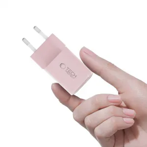 TECH-PROTECT NCM33W Sieťová nabíjačka 1x USB-C 1x USB-A ružová