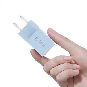 TECH-PROTECT NCM33W Sieťová nabíjačka 1x USB-C 1x USB-A modrá