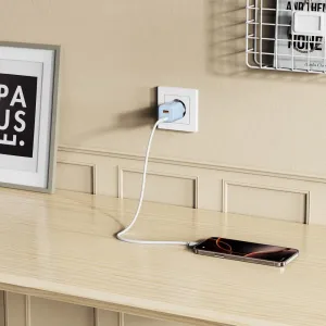 TECH-PROTECT NCM33W Sieťová nabíjačka 1x USB-C 1x USB-A modrá