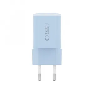 TECH-PROTECT NCM33W Sieťová nabíjačka 1x USB-C 1x USB-A modrá