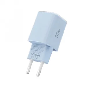 TECH-PROTECT NCM33W Sieťová nabíjačka 1x USB-C 1x USB-A modrá