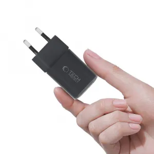 TECH-PROTECT NCM33W Sieťová nabíjačka 1x USB-C 1x USB-A čierna