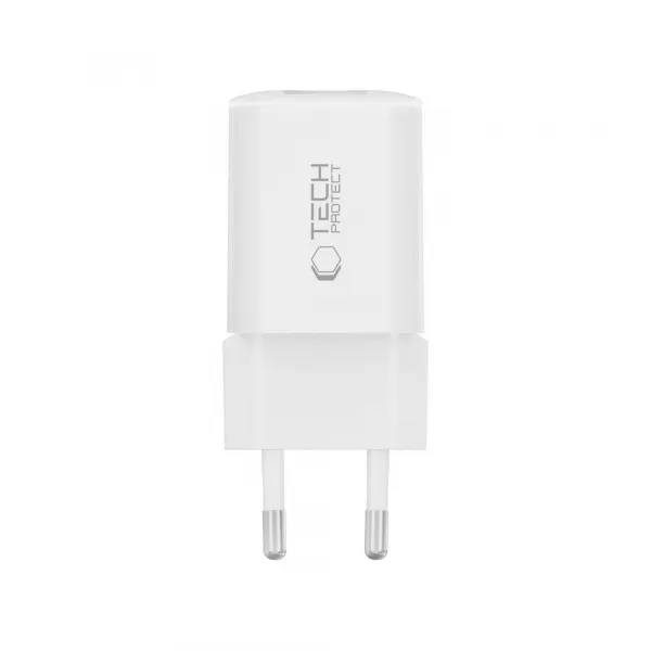 Tech-Protect NCM33W sieťová nabíjačka USB / USB-C 33W PD QC, biela