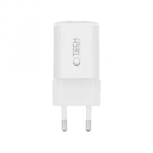 Tech-Protect NCM33W sieťová nabíjačka USB / USB-C 33W PD QC, biela