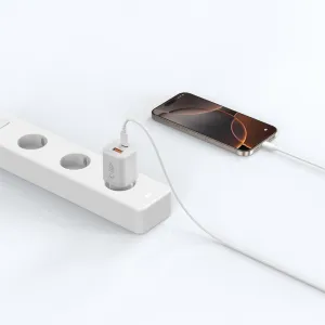 Tech-Protect NCM33W sieťová nabíjačka USB / USB-C 33W PD QC, biela