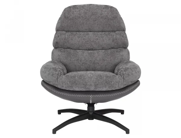 Signal Otočné designové lounge křeslo GISELLE šedé