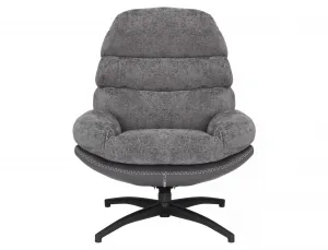 Signal Otočné designové lounge křeslo GISELLE šedé