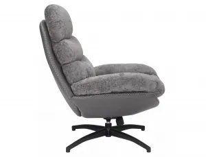 Signal Otočné designové lounge křeslo GISELLE šedé