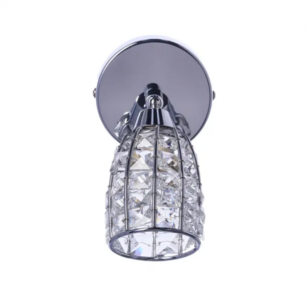 Nástenná lampa Shiba chrómová, 1x15W, tienidlo G9, priehľadná