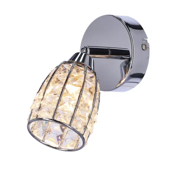 Nástenná lampa Shiba chrómová, 1x15W, tienidlo G9, priehľadná
