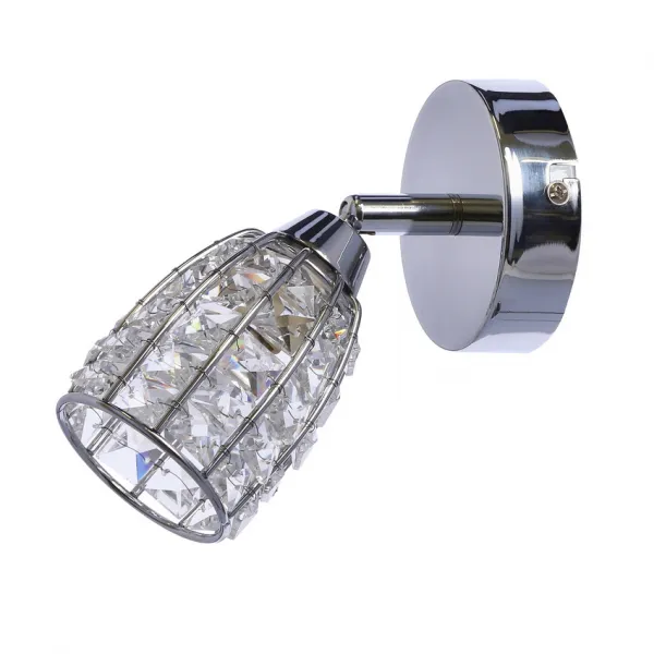 Nástenná lampa Shiba chrómová, 1x15W, tienidlo G9, priehľadná