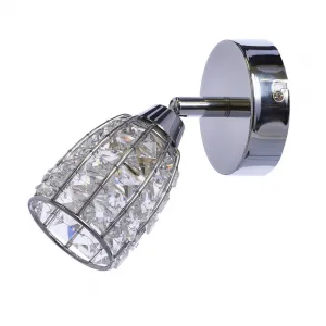 Nástenná lampa Shiba chrómová, 1x15W, tienidlo G9, priehľadná