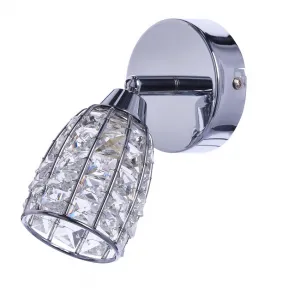 Nástenná lampa Shiba chrómová, 1x15W, tienidlo G9, priehľadná