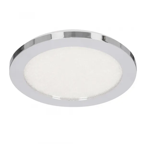 Kúpeľňová stropná lampa PIXEL minimalistická - strieborný chróm 22,5 cm - okrúhla LED stropná lampa so stmievaním 3000K 12W IP441