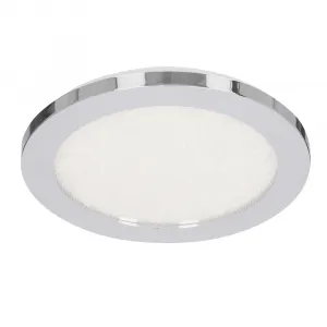 Kúpeľňová stropná lampa PIXEL minimalistická - strieborný chróm 22,5 cm - okrúhla LED stropná lampa so stmievaním 3000K 12W IP441