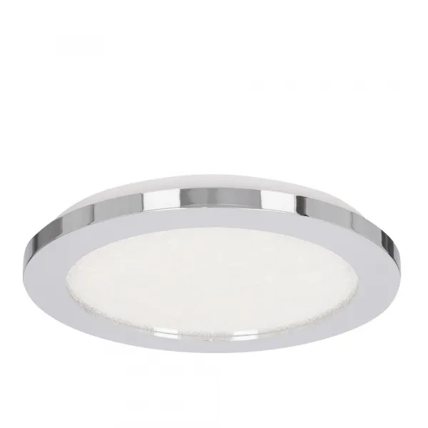 Kúpeľňová stropná lampa PIXEL minimalistická - strieborný chróm 22,5 cm - okrúhla LED stropná lampa so stmievaním 3000K 12W IP441