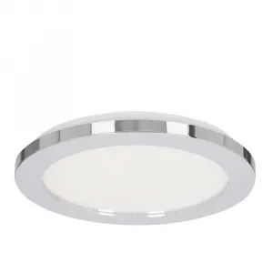 Kúpeľňová stropná lampa PIXEL minimalistická - strieborný chróm 22,5 cm - okrúhla LED stropná lampa so stmievaním 3000K 12W IP441