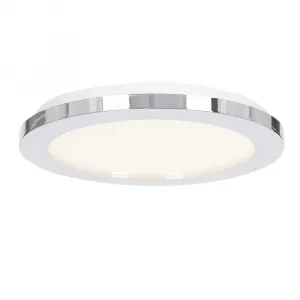 Kúpeľňová stropná lampa PIXEL minimalistická - strieborný chróm 22,5 cm - okrúhla LED stropná lampa so stmievaním 3000K 12W IP441