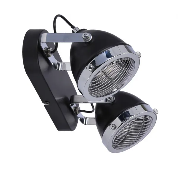 Stropná lampa Crazy 2x15W, čierna, tienidlo GU10, priehľadná