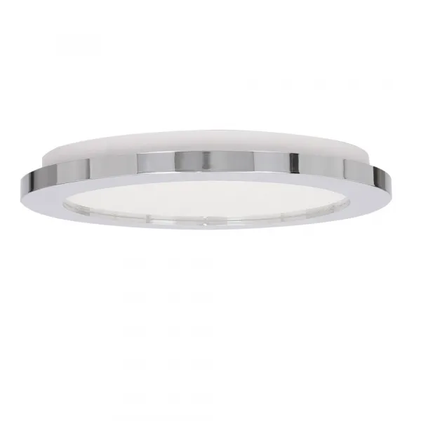 Kúpeľňová stropná lampa PIXEL minimalistická - strieborný chróm 22,5 cm - okrúhla LED stropná lampa so stmievaním 3000K 12W IP441