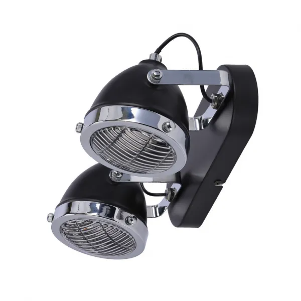 Stropná lampa Crazy 2x15W, čierna, tienidlo GU10, priehľadná