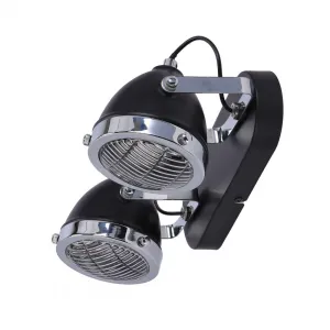 Stropná lampa Crazy 2x15W, čierna, tienidlo GU10, priehľadná
