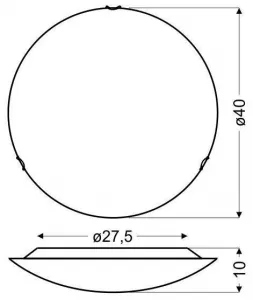 Stropná lampa Monza LED 3000K