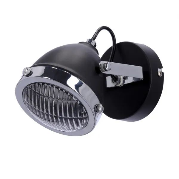 Nástenná lampa Crazy lamp čierna 1x15W tienidlo gu10 priehľadné