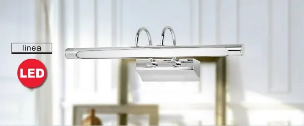 Chrómová LED 5W kúpeľňová nástenná lampa nad zrkadlo Linea