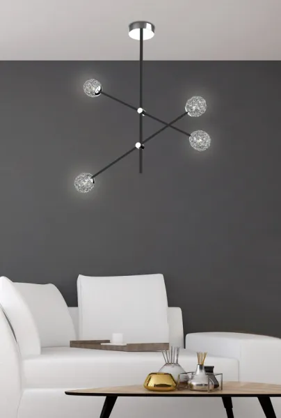 Stropná lampa Apeti Paksos 6xG9 LED čierna