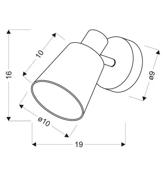 Nástenná lampa 1X40W E14 chróm PIN