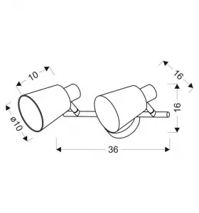 Nástenná lampa 2X40W E14 chróm PIN