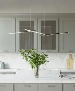 Závesné chrómové svietidlo APETI THASOS LED 23W 103cm