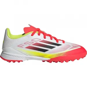Chlapčenské futbalové kopačky turfy ADIDAS F50 League Jr TF cloud white core black solar yellow
