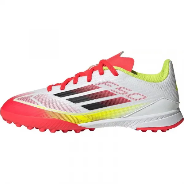 Chlapčenské futbalové kopačky turfy ADIDAS F50 League Jr TF cloud white core black solar yellow