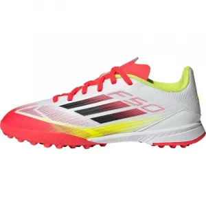 Chlapčenské futbalové kopačky turfy ADIDAS F50 League Jr TF cloud white core black solar yellow
