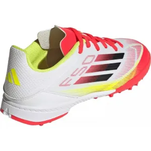 Chlapčenské futbalové kopačky turfy ADIDAS F50 League Jr TF cloud white core black solar yellow