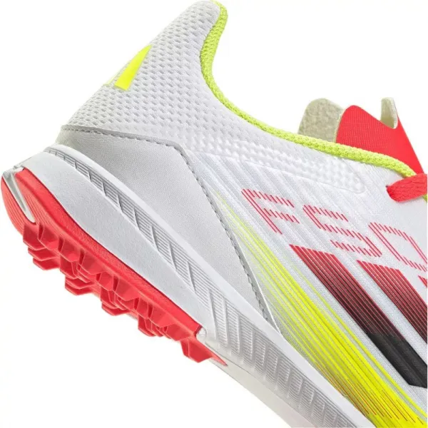 Chlapčenské futbalové kopačky turfy ADIDAS F50 League Jr TF cloud white core black solar yellow