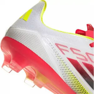 Pánske futbalové kopačky outdoorové ADIDAS F50 Pro M FG cloud white core black solar yellow