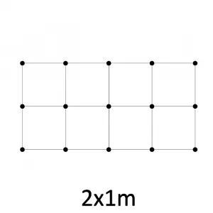 Zelená stena - lanková sieť 2x1