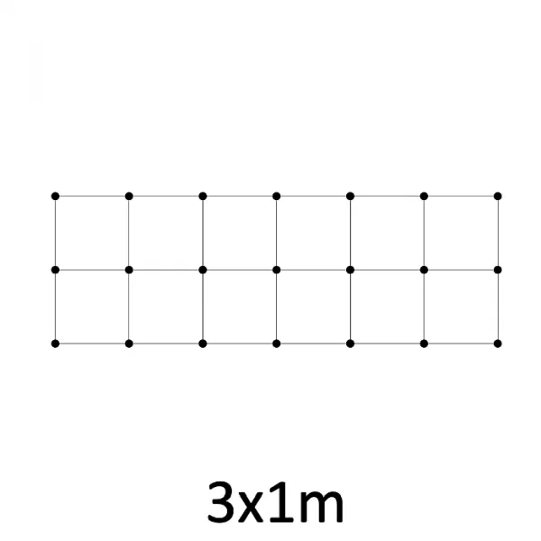 Zelená stena - lanková sieť 3x1