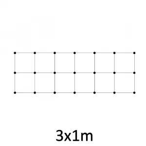 Zelená stena - lanková sieť 3x1