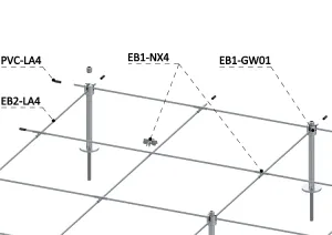 Zelená stena - lanková sieť 2x2 NX