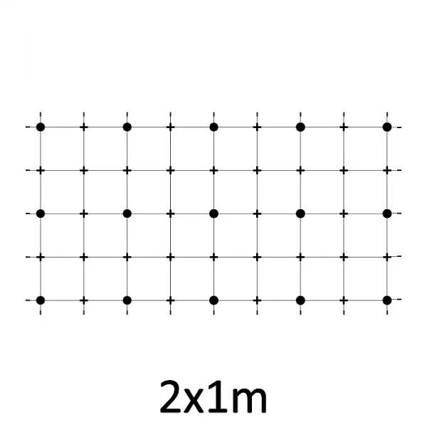 Zelená stena - lanková sieť 2x1 NX