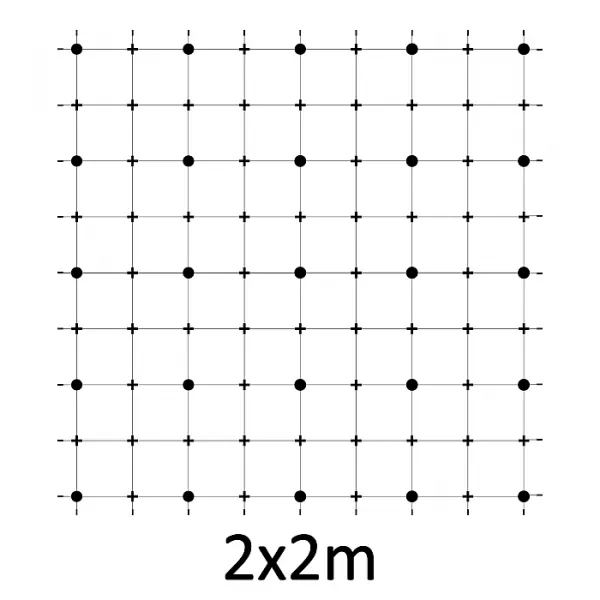 Zelená stena - lanková sieť 2x2 NX