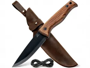 Nôž outdoorový s pevnou čepeľou BEAVERCRAFT BSH3 Nightfall Bushcraft 120mm - orechové drevo