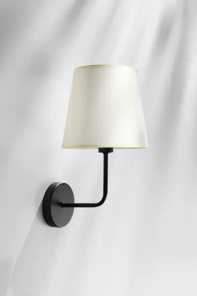 Nástenná lampa Pasteri matná čierna a béžová