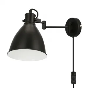 Nástenná lampa čierna nastaviteľná 1xE27 Espera