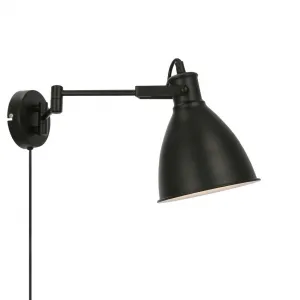 Nástenná lampa čierna nastaviteľná 1xE27 Espera